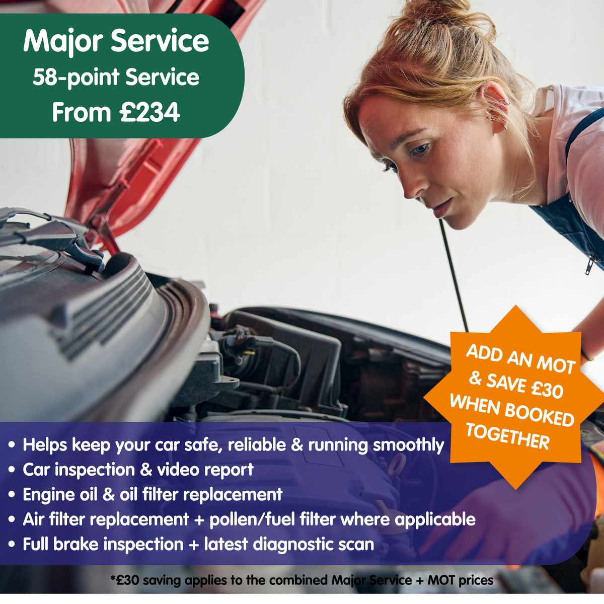 13. Major Service 1401 CC to 1800 CC